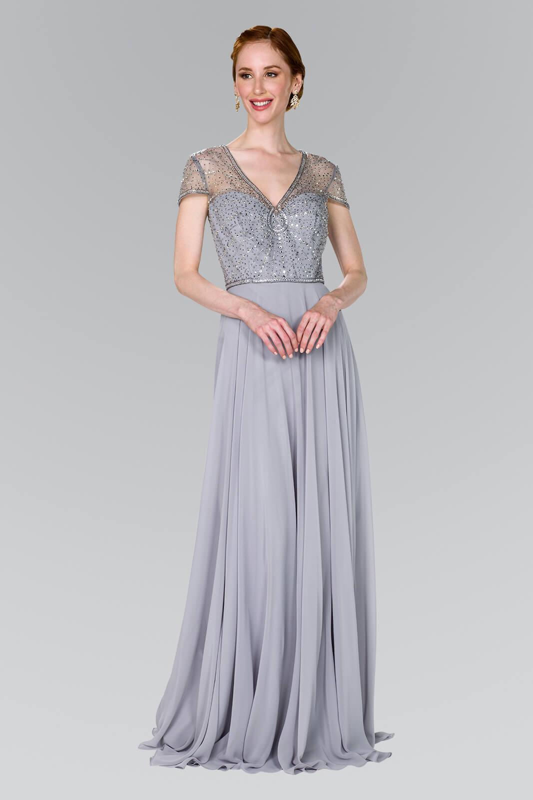 Mother of the Bride Chiffon Long Dress Formal - The Dress Outlet Elizabeth K
