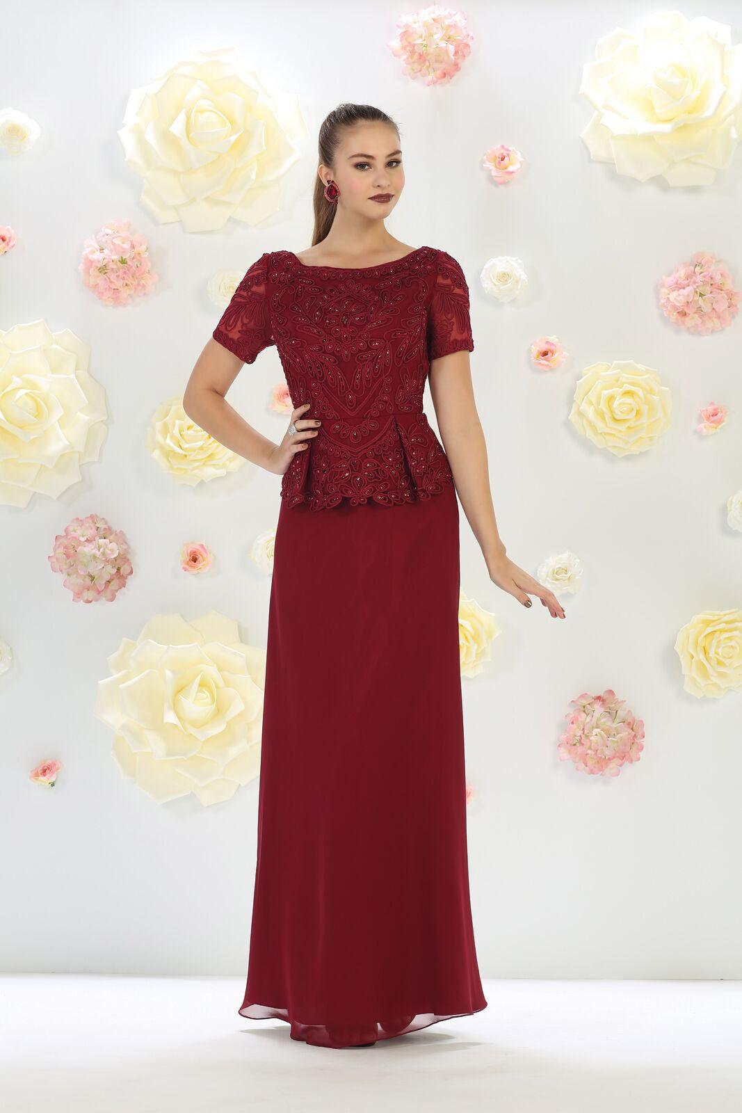 Mother of the Bride Dress Formal Plus Size Gown Groom - The Dress Outlet May Queen