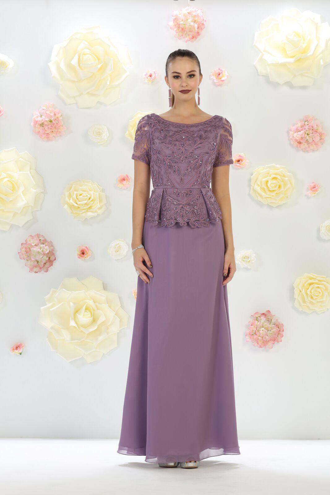 Mother of the Bride Dress Formal Plus Size Gown Groom - The Dress Outlet May Queen