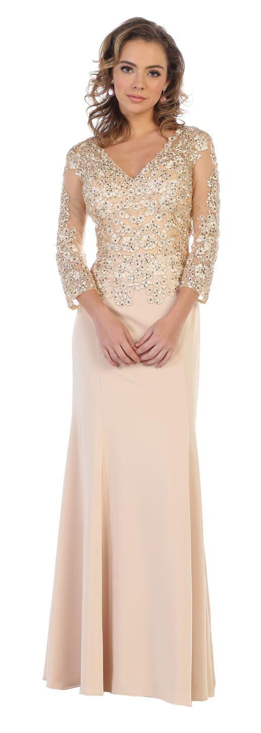 Mother of the Bride Dress Plus Size Formal - The Dress Outlet May Queen
