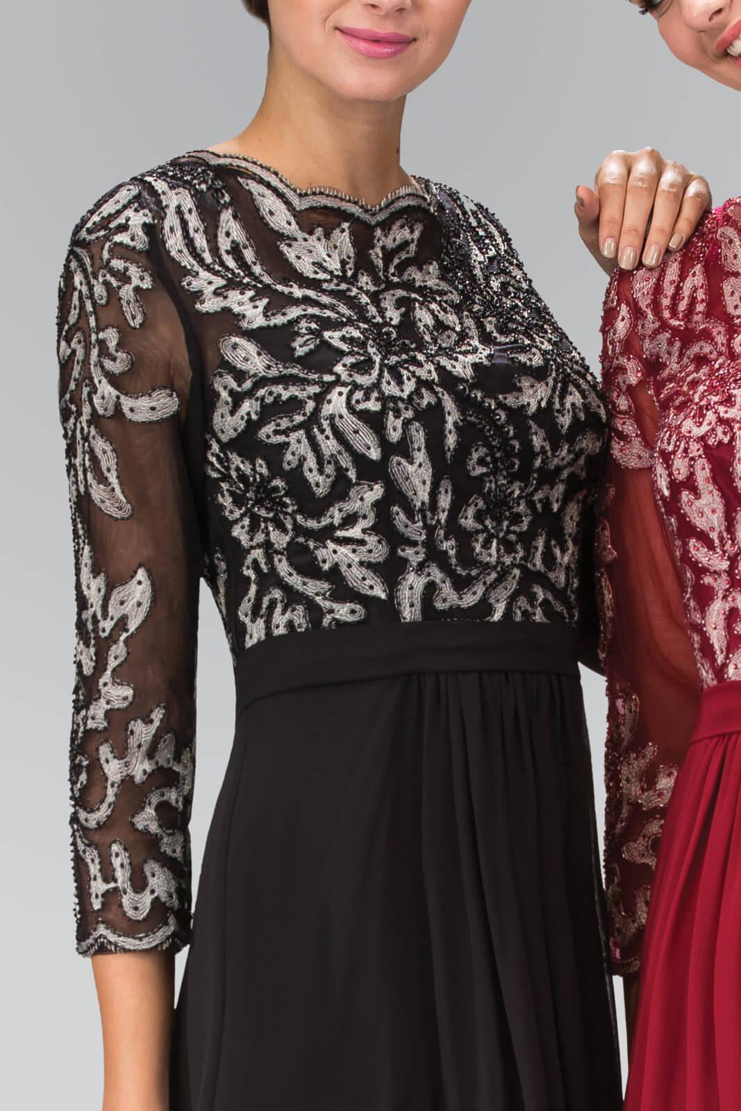 Black Mother of the Bride Long Dress Formal