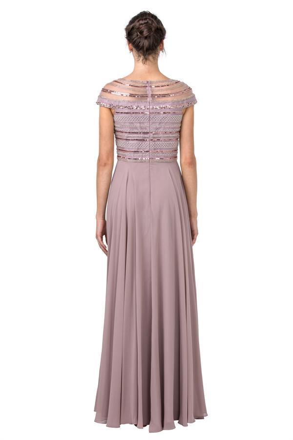 Mother of the Bride Long Formal Cap Sleeve Dress