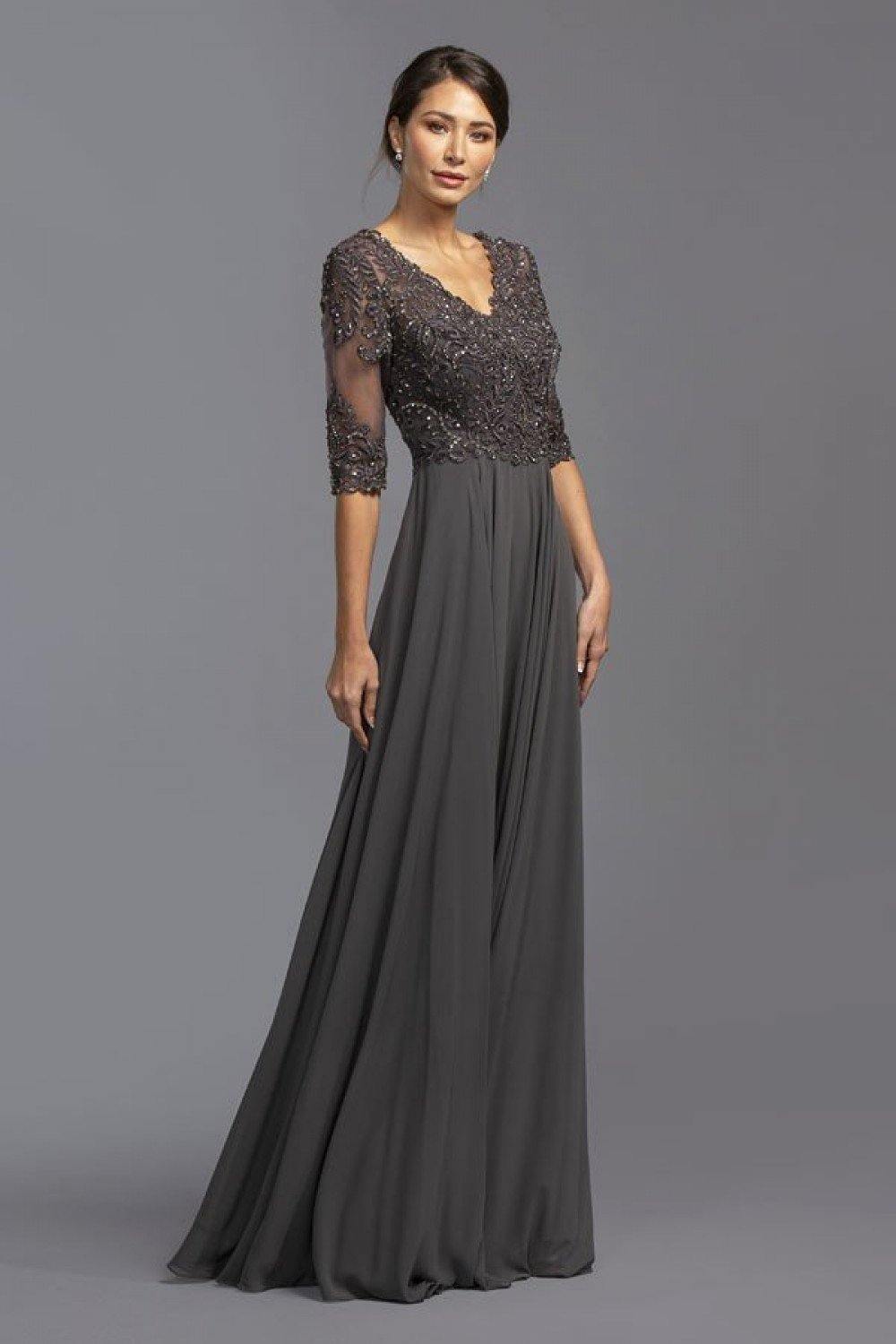 Charcoal Mother of the Bride Long Formal Dress for $199.99 – The Dress ...