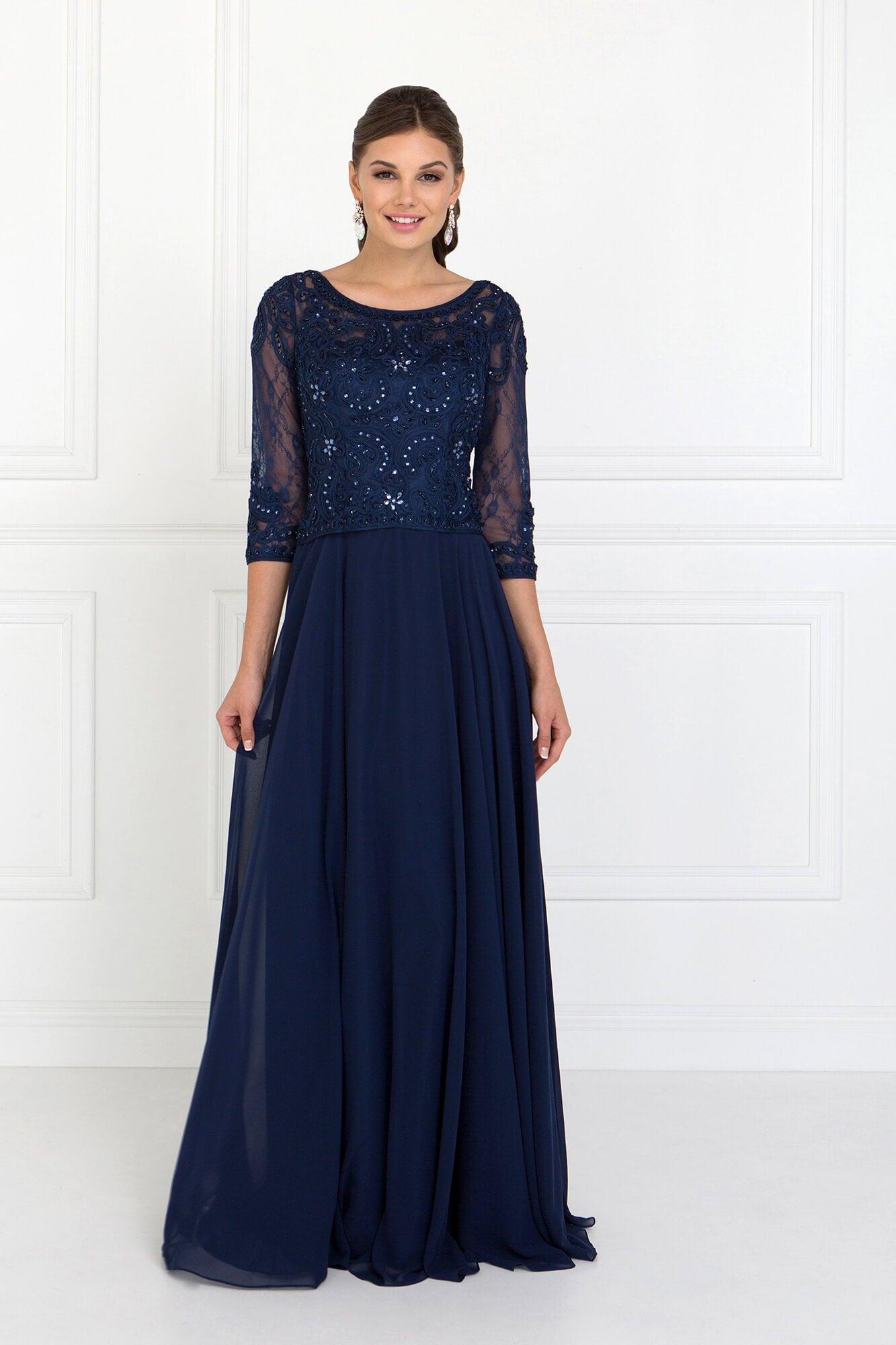 Chiffon Mother of the Bride Long Dress | Dress Outlet – The Dress Outlet