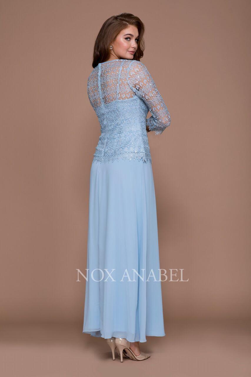 Light Blue Mother of the Bride Long Formal Dress
