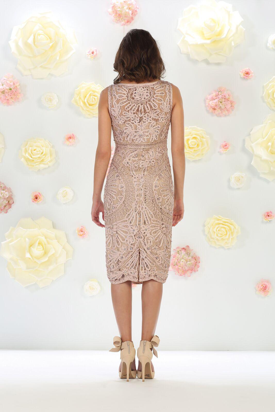 Mother of the Bride Plus Size Short Evening Dress - The Dress Outlet May Queen