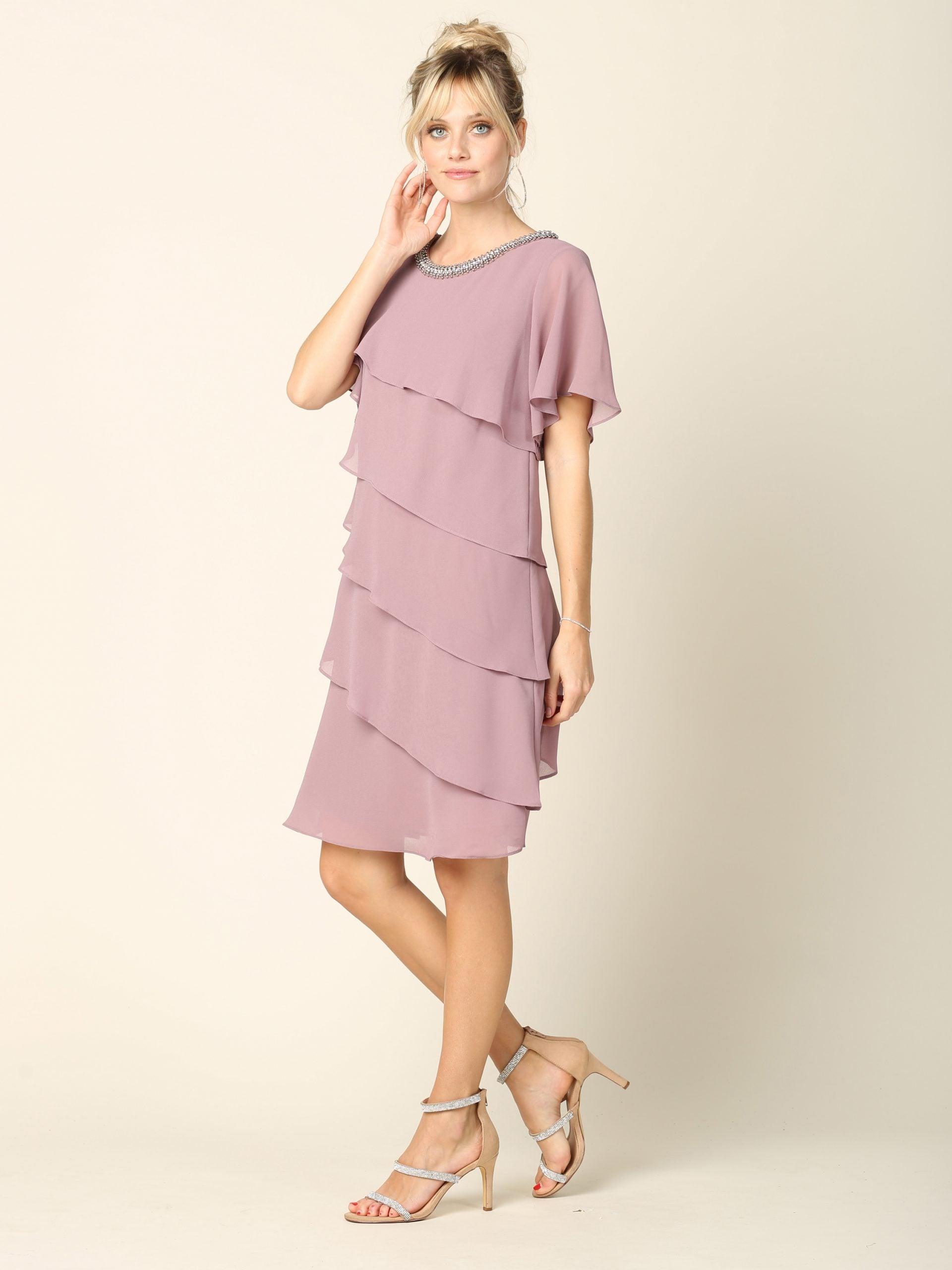 Black Mother of the Bride Short Cocktail Dress
