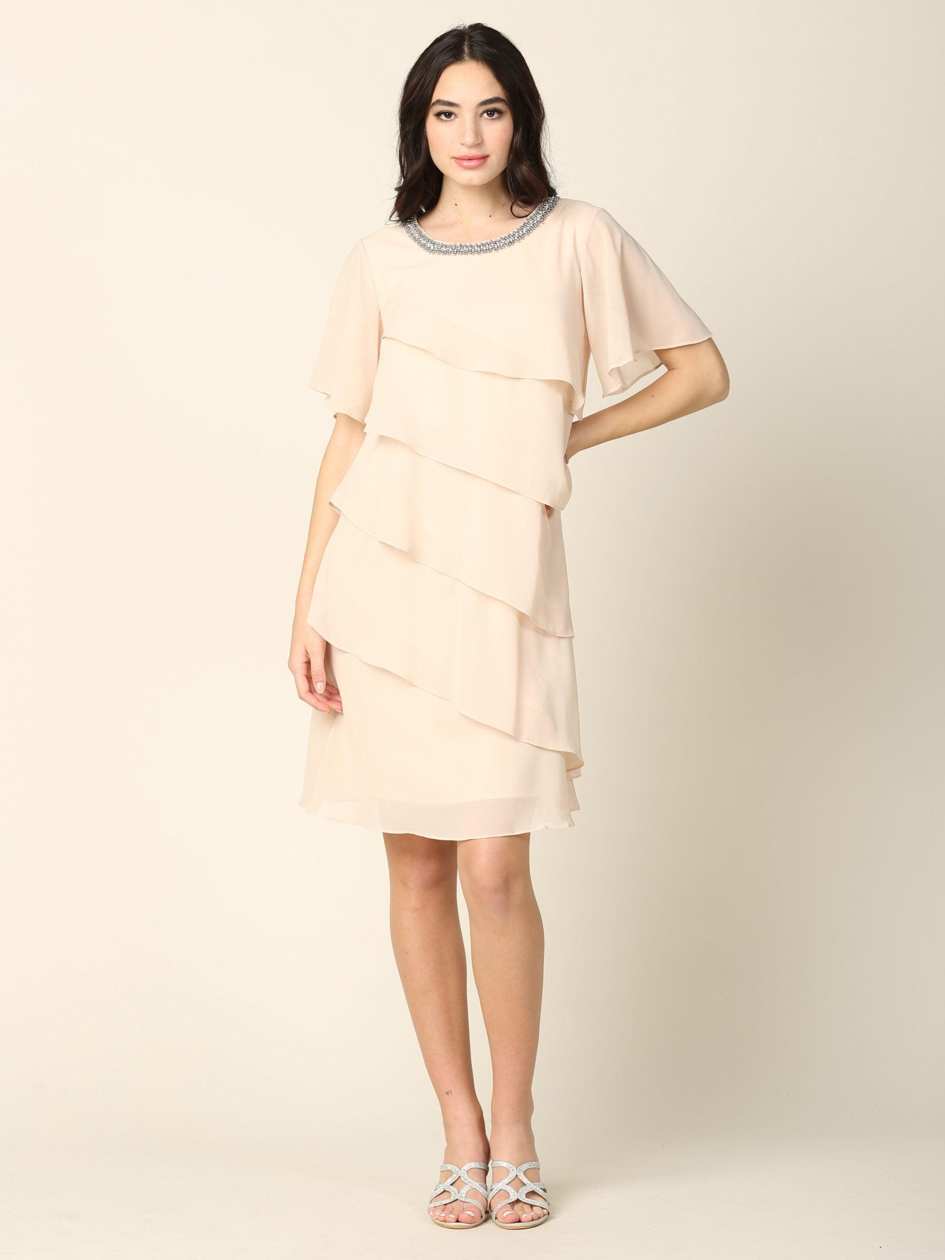 Black Mother of the Bride Short Cocktail Dress