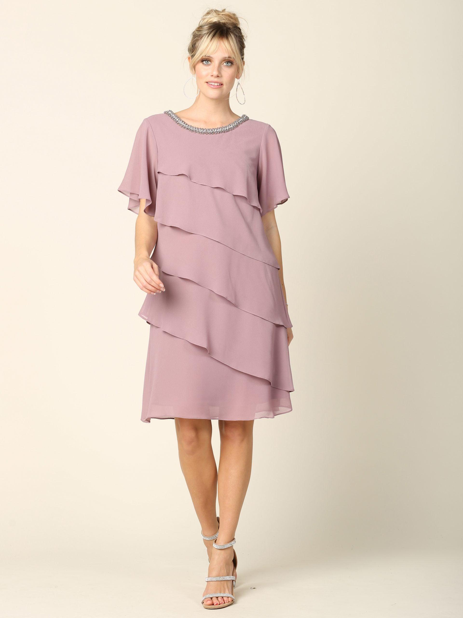 Black Mother of the Bride Short Cocktail Dress