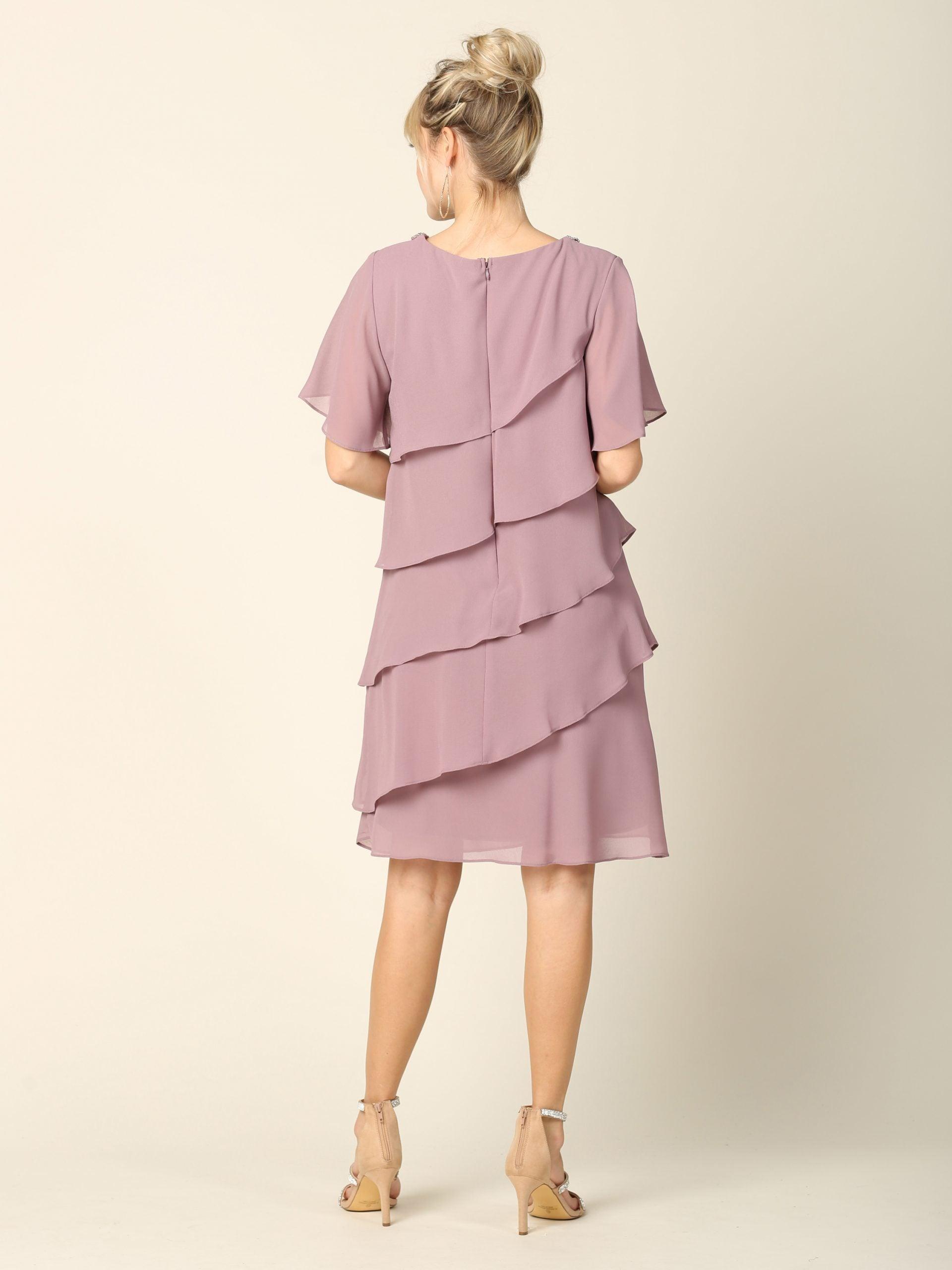Black Mother of the Bride Short Cocktail Dress