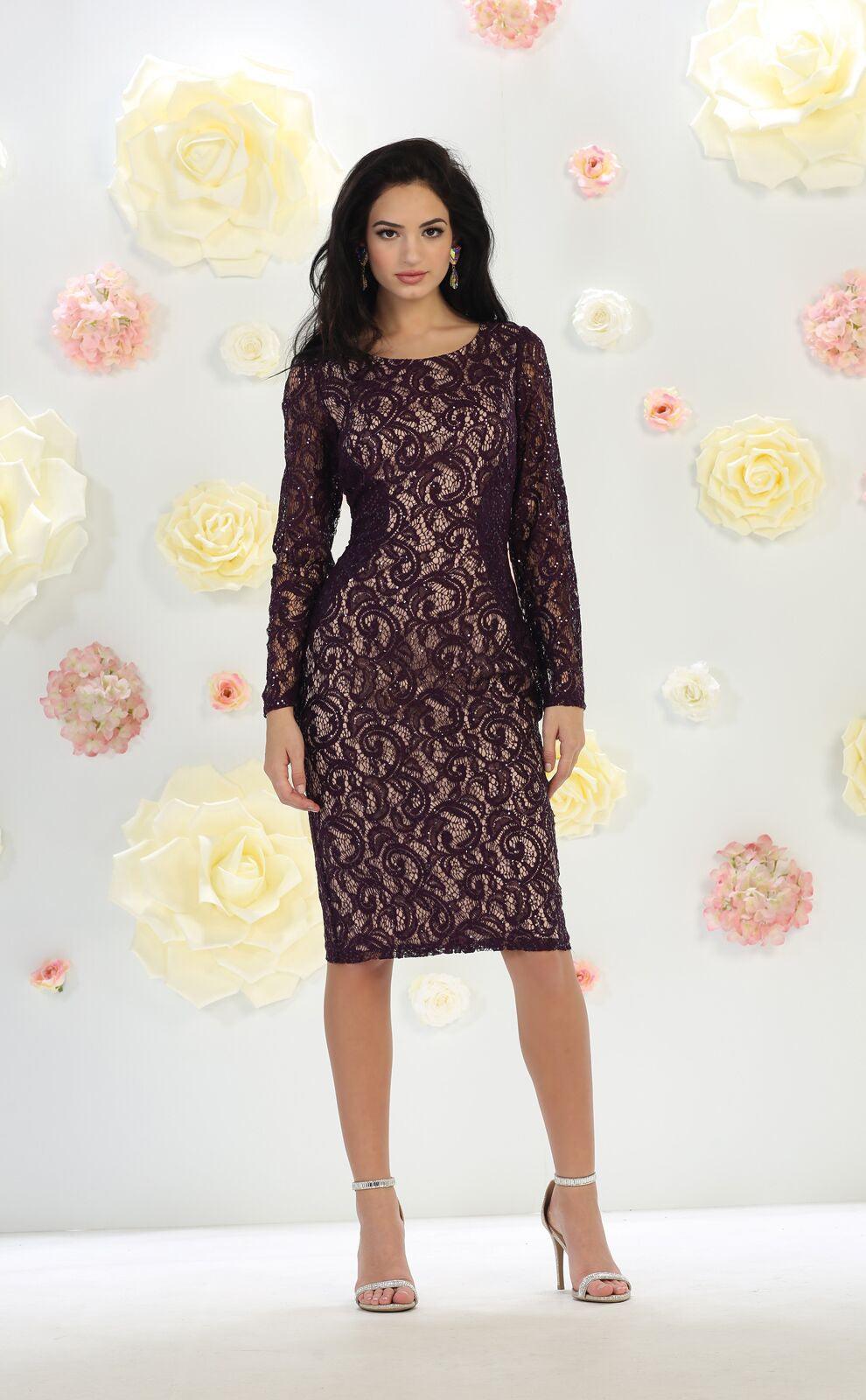 Mother of the Bride Short Dress Plus Size - The Dress Outlet May Queen