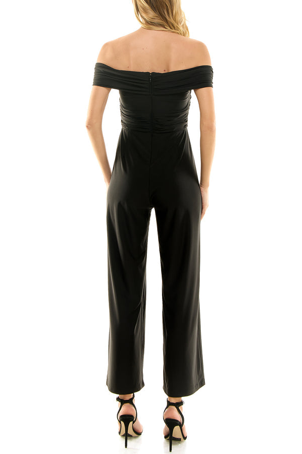 Nicole Miller MU3S14106 Long Formal Pleated Jumpsuit