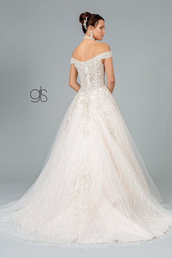 Ivory/Cream Multi-Layered Embroidered Long Wedding Gown for $897.99 ...