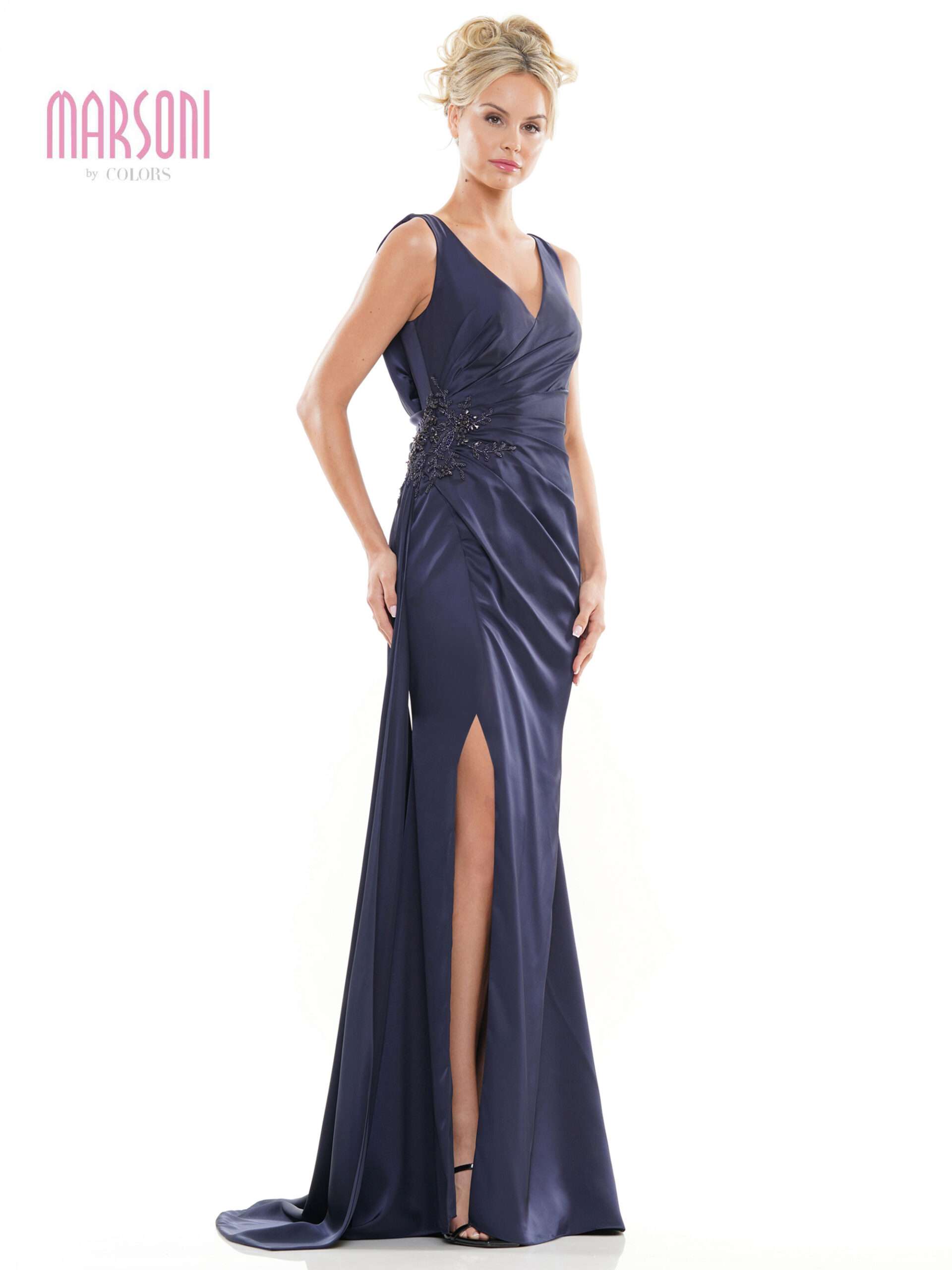 Marsoni MV1246 Long Beaded Formal Evening Dress