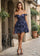 Homecoming Dresses Short Sweet Heart Tiered Homecoming Prom Dress Navy