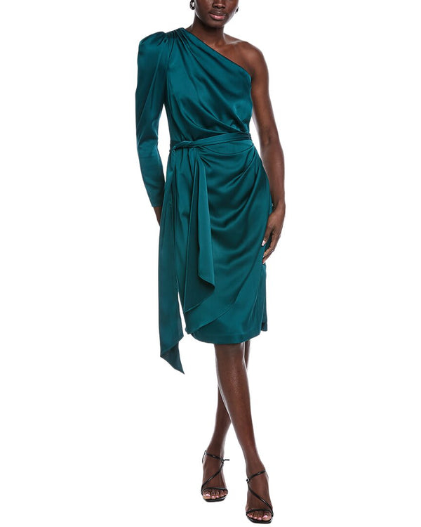 Aidan Mattox MD1E209698 One-Shoulder Satin Cocktail Dress