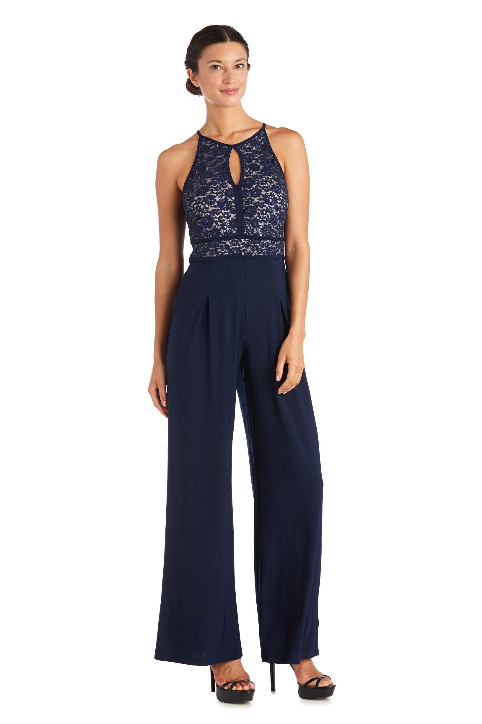 Nightway Lace Jumpsuit Formal 21508 | The Dress Outlet