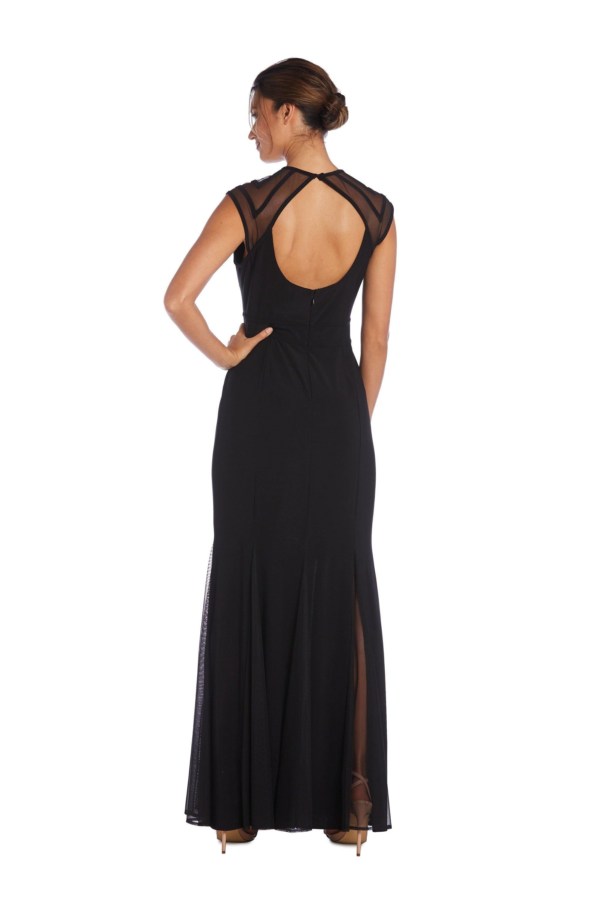 Nightway Long Formal Black Dress 21566 - The Dress Outlet