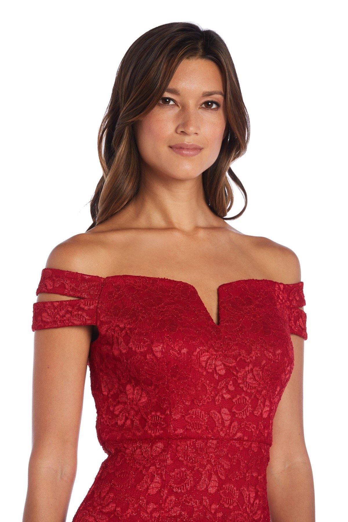 Nightway Long FormalRed Dress 21924