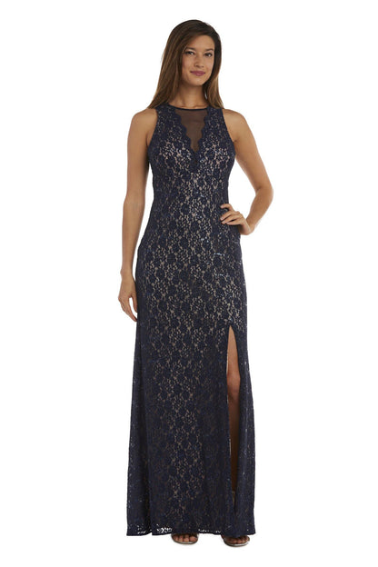 Nightway Long Glitter Formal Dress 21547 - The Dress Outlet