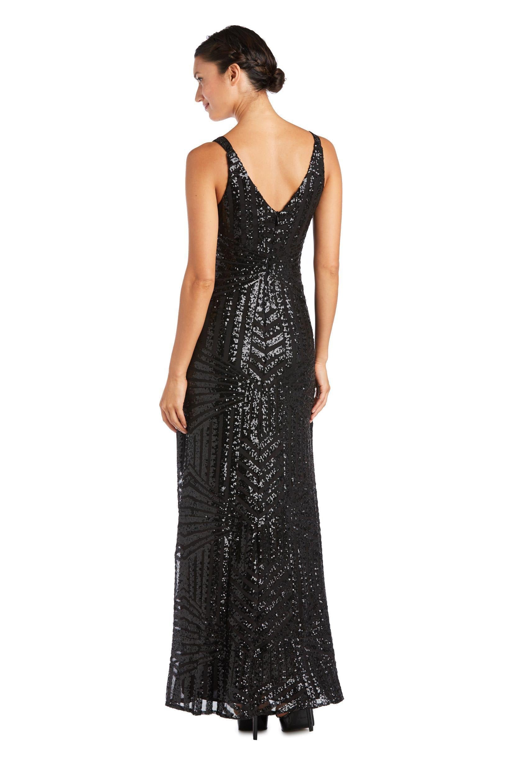 Black Nightway Long Glitter Formal Dress 21738