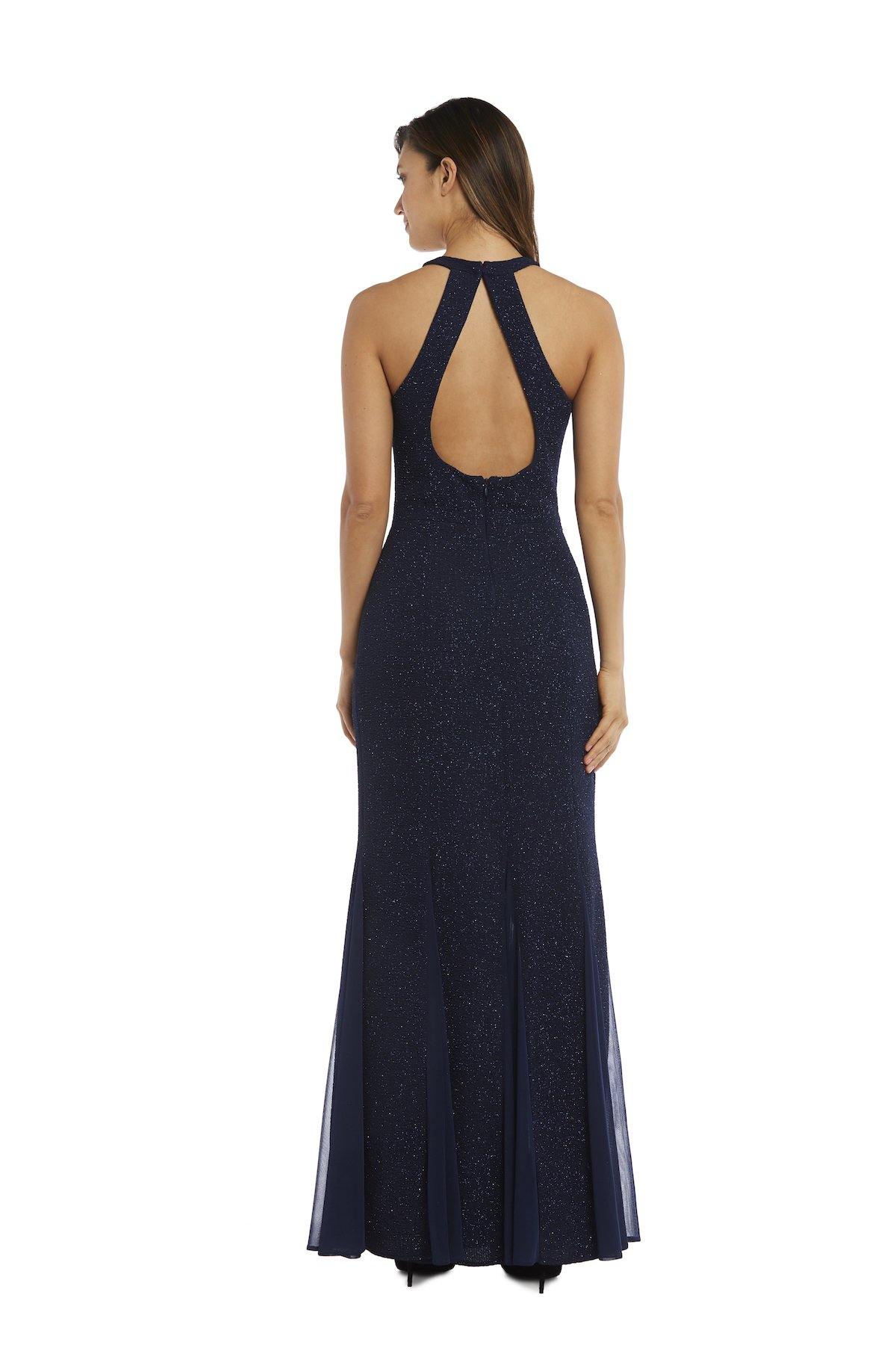 Nightway Long Glitter Knit Dress Formal 21555
