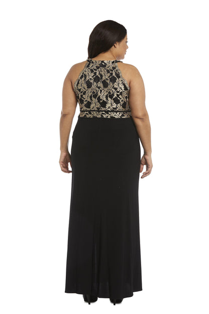 Nightway Long Plus Size Formal Lace Dress 12444W - The Dress Outlet