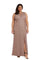 Nightway Long Plus Size Glitter Lace Dress 21547W - The Dress Outlet