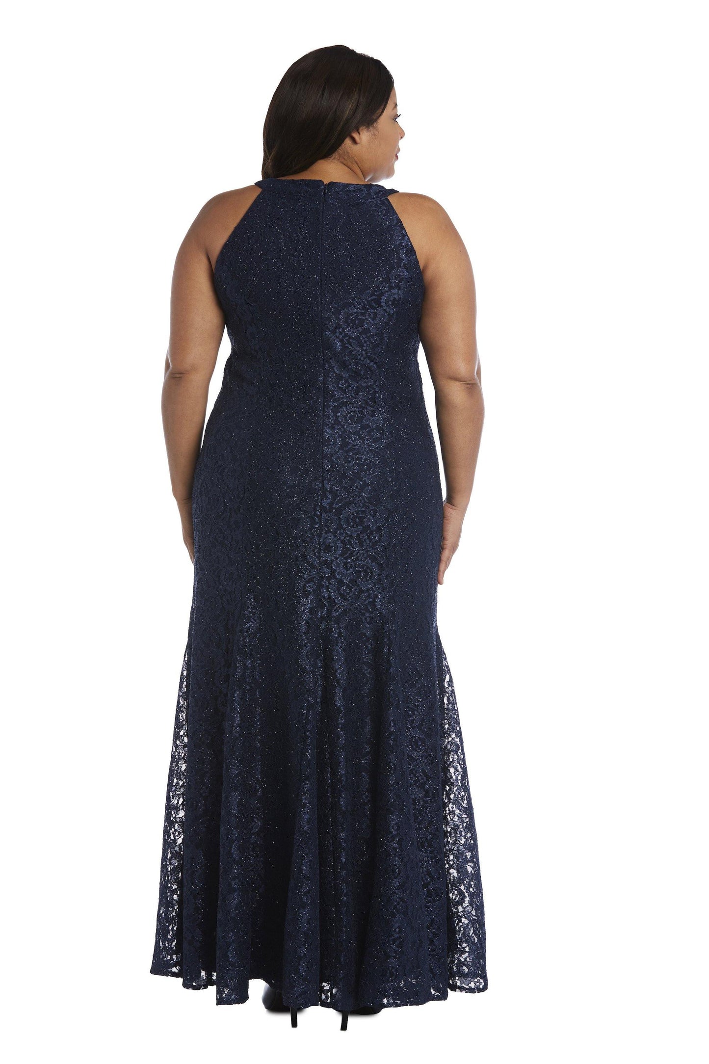 Nightway Long Plus Size Lace Formal Dress 21713W - The Dress Outlet