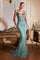LaDivine OC007 Spaghetti Strap Long Formal Prom Dress