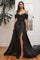 LaDivine OC012 Long Off Shoulder A-Line Gown