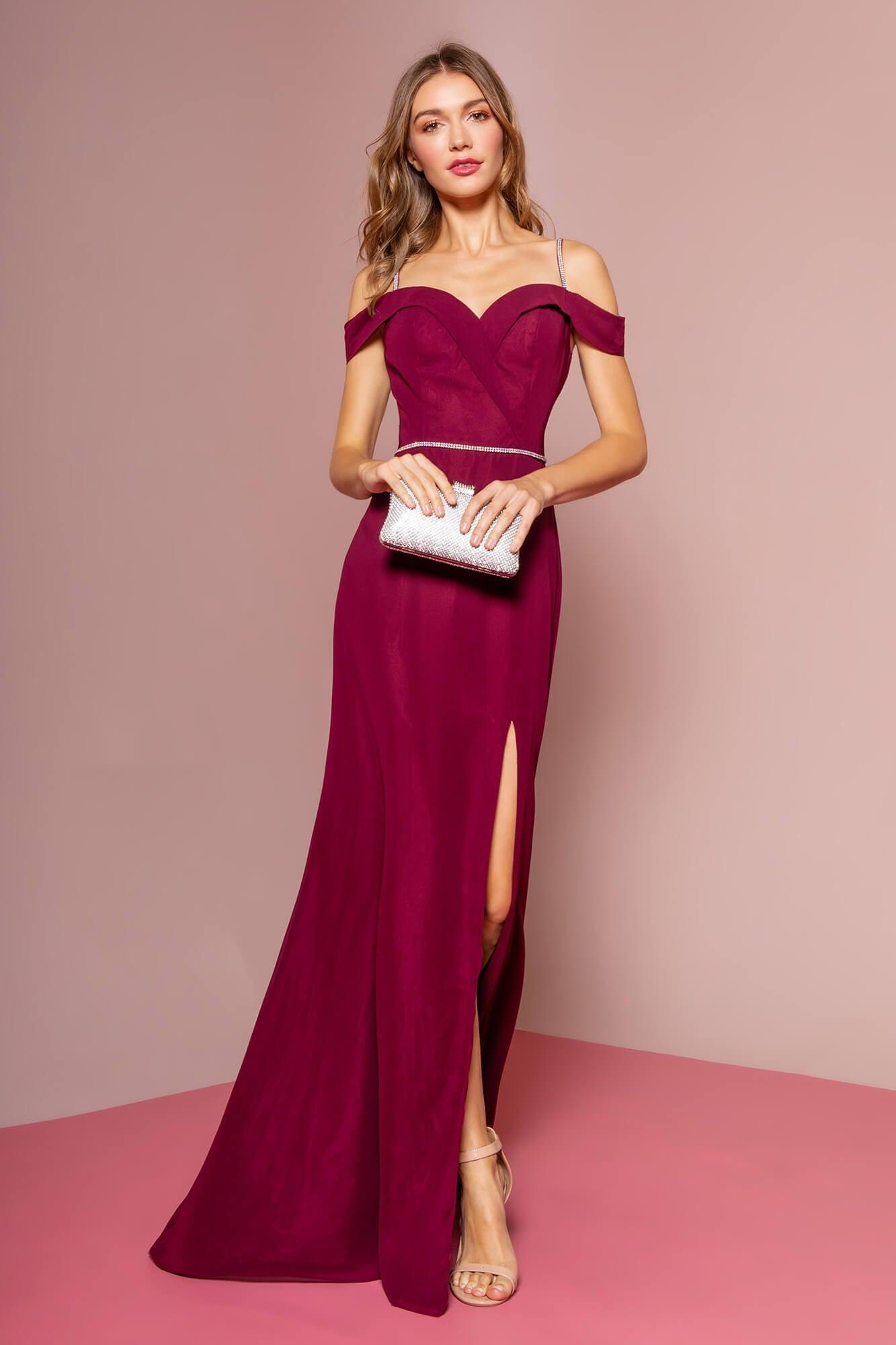 Off-Shoulder Long Formal Dress Bridesmaid