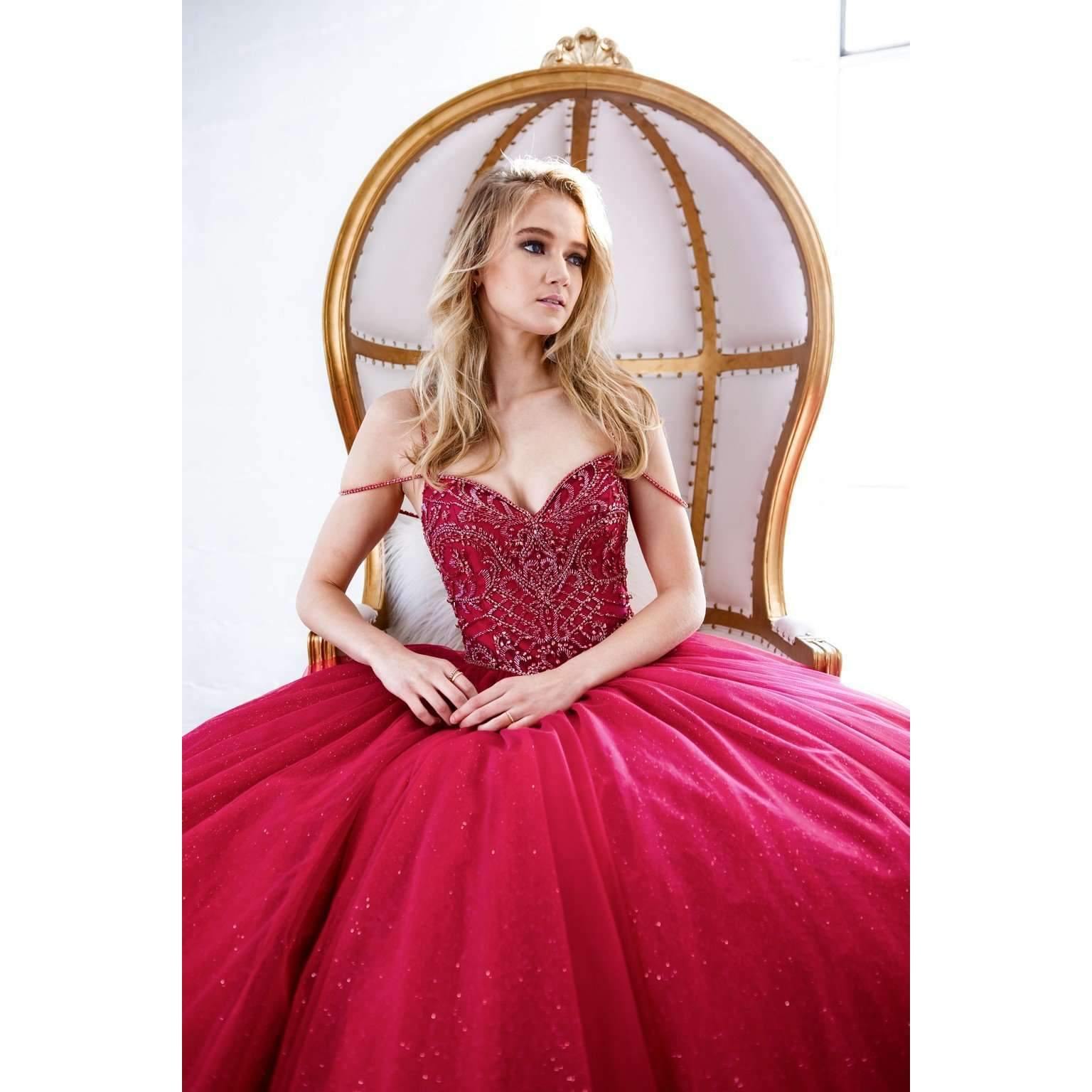 Off Shoulder Quinceanera Dress Long Ball Gown