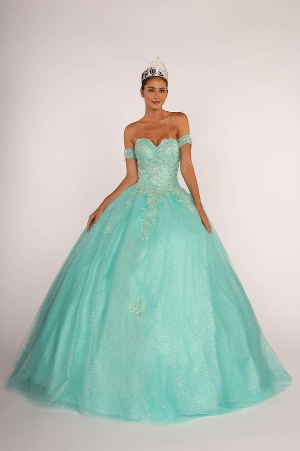 Off Shoulder Sweet 16 Quinceanera Ball Gown