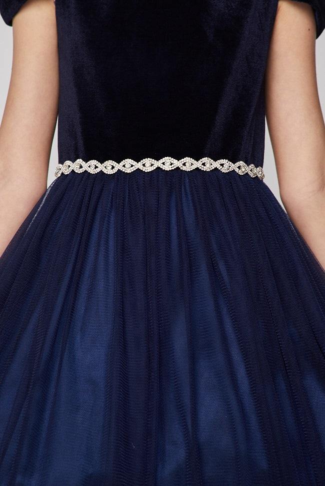 Off Shoulder Velvet Short Flower Girl Dress