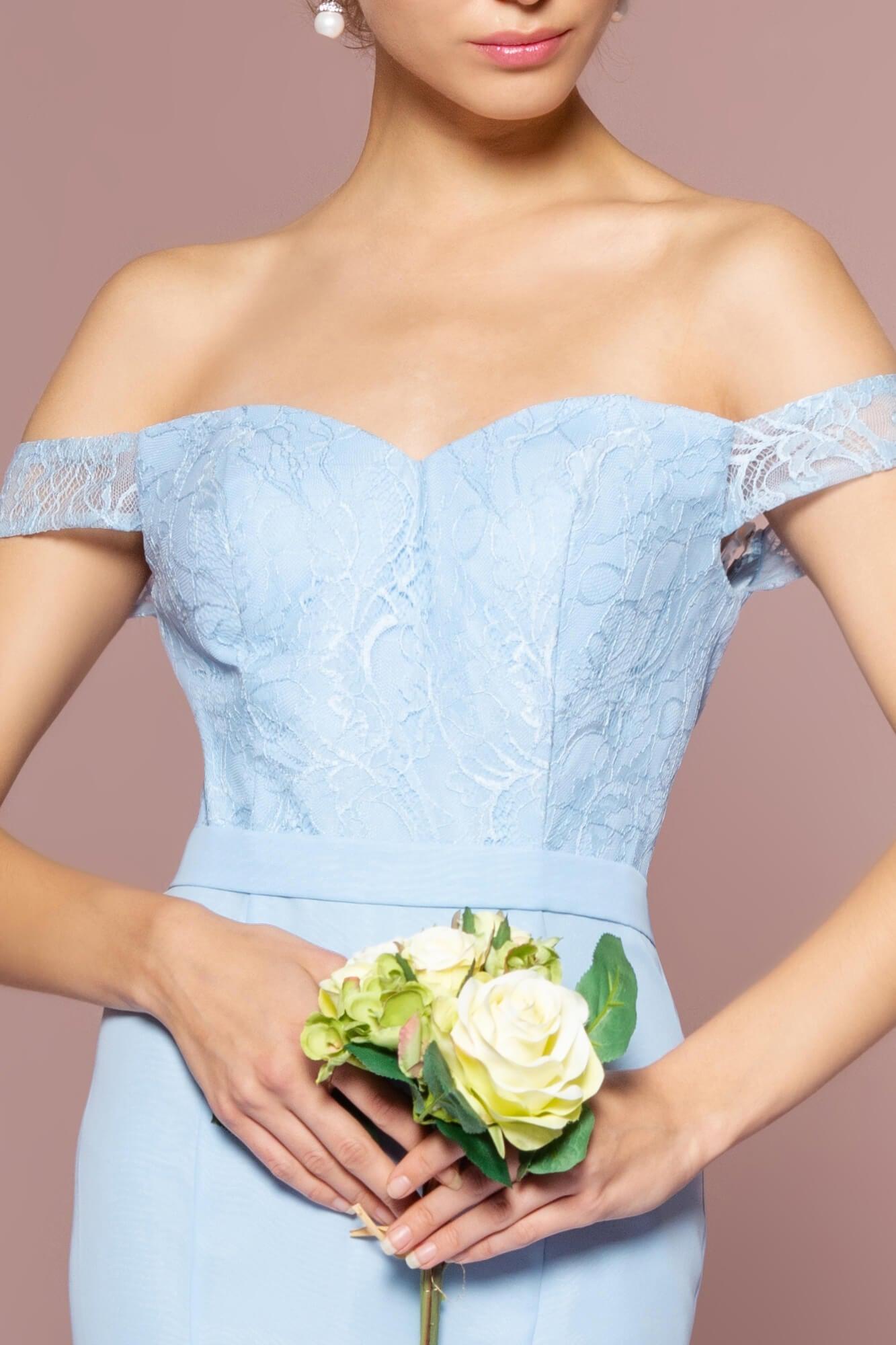 Off The Shoulder Long Evening Gown