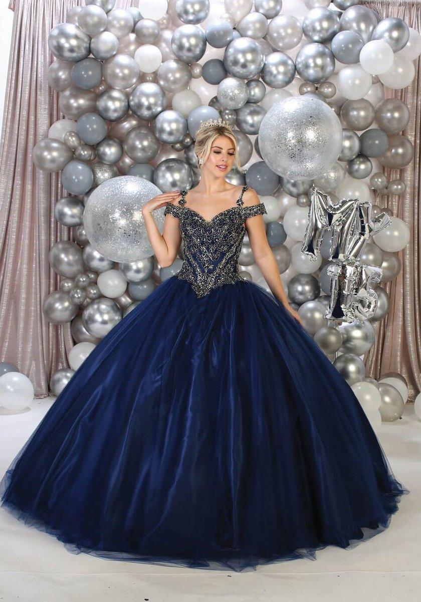 Off The Shoulder Sweet 16 Quinceanera Ball Gown - The Dress Outlet May Queen