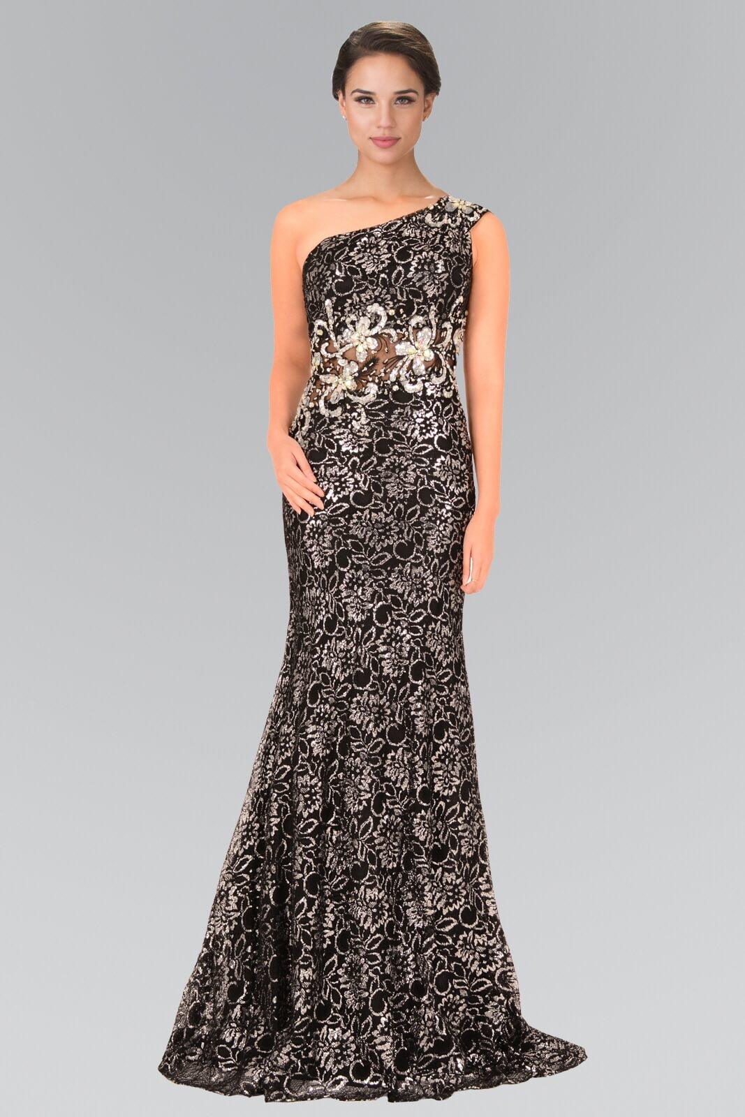 One Shoulder Long Prom Dress Formal - The Dress Outlet Elizabeth K