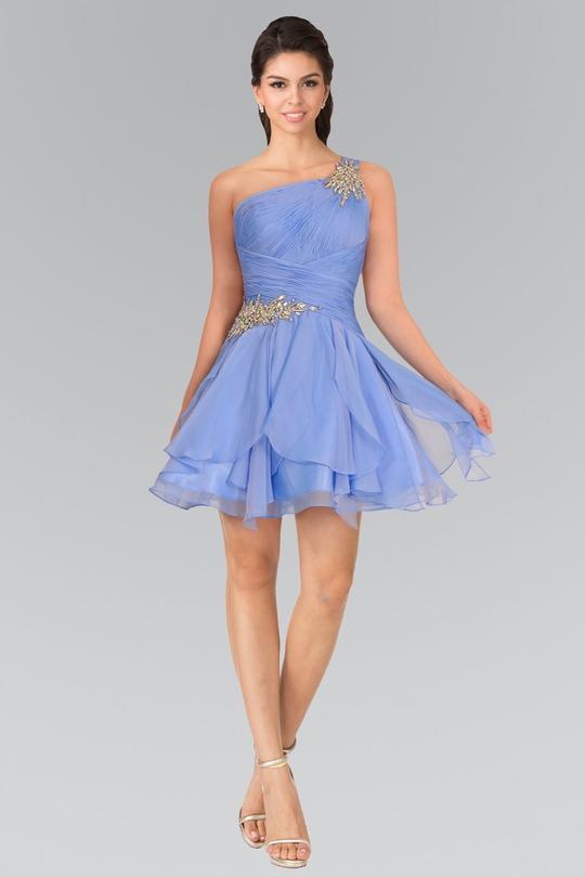 One Shoulder Short Prom Dress Formal Homecoming - The Dress Outlet Elizabeth K