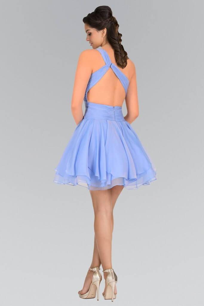 One Shoulder Short Prom Dress Formal Homecoming - The Dress Outlet Elizabeth K