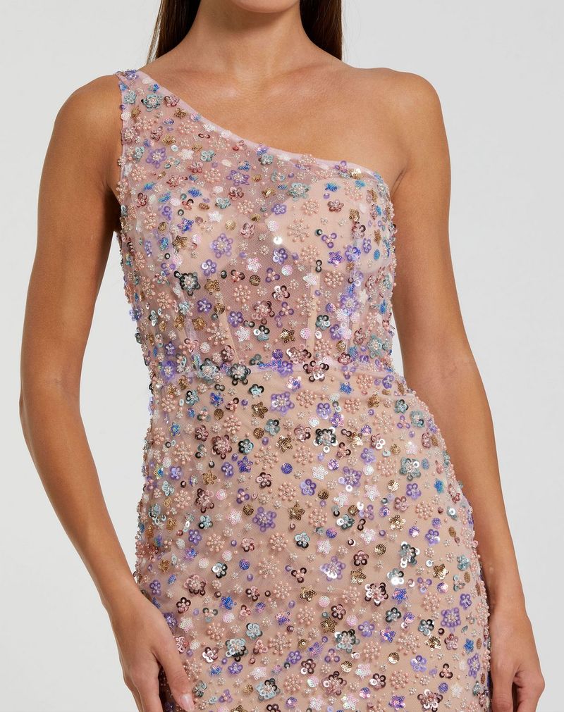 Prom Dresses ong Fitted Formal Sequin Corset Prom Dress Pink Multi