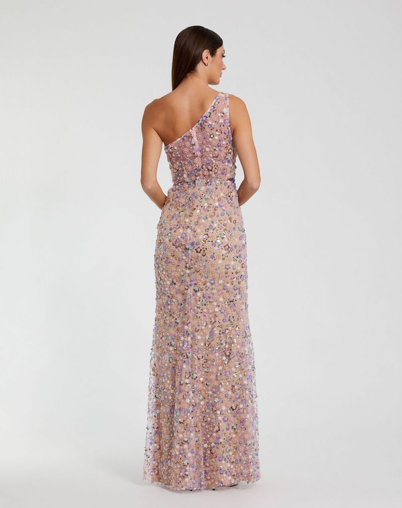 Mac Duggal 68889 Long Fitted Formal Sequin Corset Prom Dress