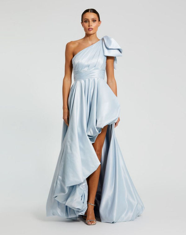 Formal Pleated Dress A Line High Low Mac Duggal 11800