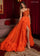 Prom Dresses A Line Long Ruffle Slit Formal Prom Dress Tangerine