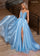 Prom Dresses Long Beaded A Line Formal Prom Dress Sky Blue