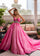 Prom Dresses Long Ball Gown Formal Prom Slit Dress Candy Pink