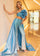 Jumpsuit Long Formal Sequin Ombre Overskirt Prom Jumpsuit BLUE OMBRE