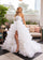 Prom Dresses Ball Gown Long Slit Ruffle Prom Dress White