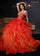 Prom Dresses Long Ball Gown Formal Prom Ruffle Dress Tangerine