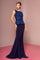 Peplum Jersey Floor Length Prom Dress Formal - The Dress Outlet Elizabeth K